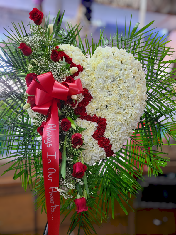 Bleeding Broken Heart Funeral Tribute