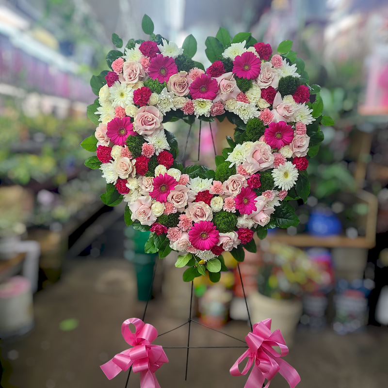 Open Heart in Shades of Pink