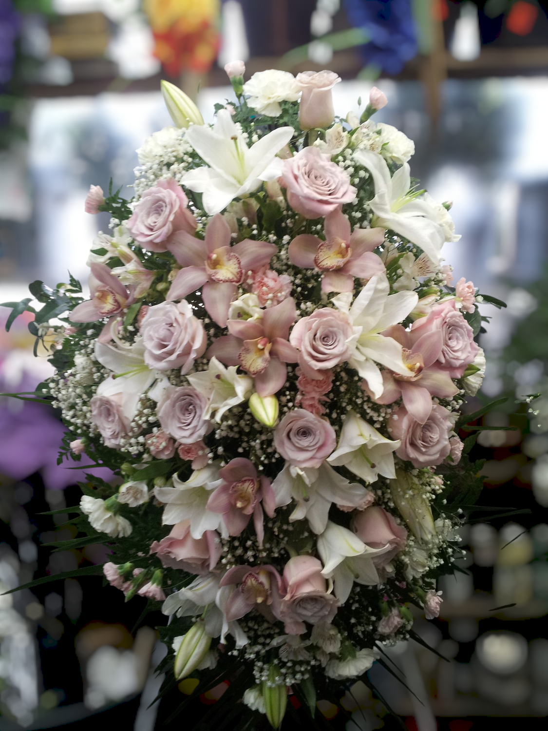 Pastel Spray with Exquisite Flowers