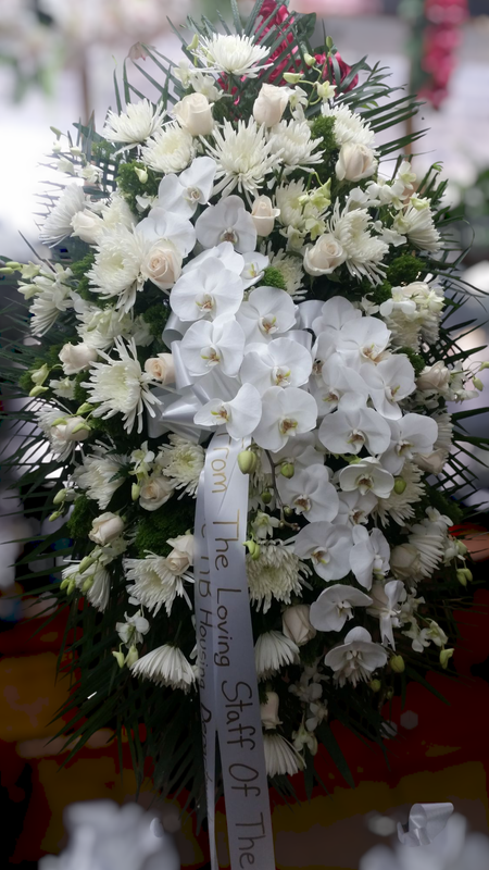 Premium Pure white Sympathy Spray