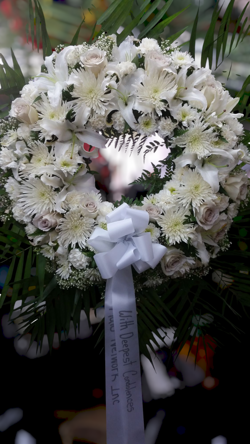 Pure White Sympathy Wreath