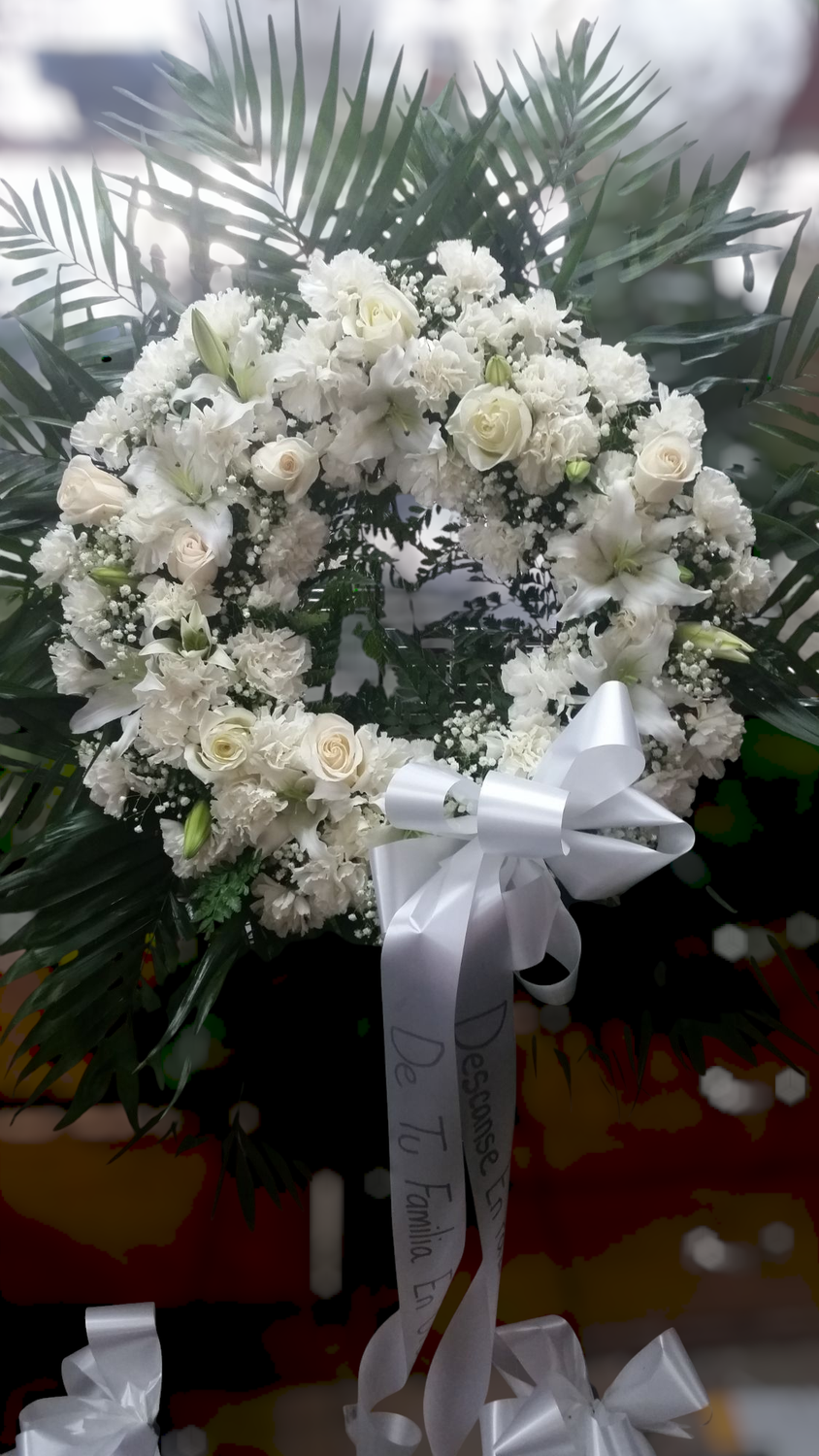 White Sympathy Wreath