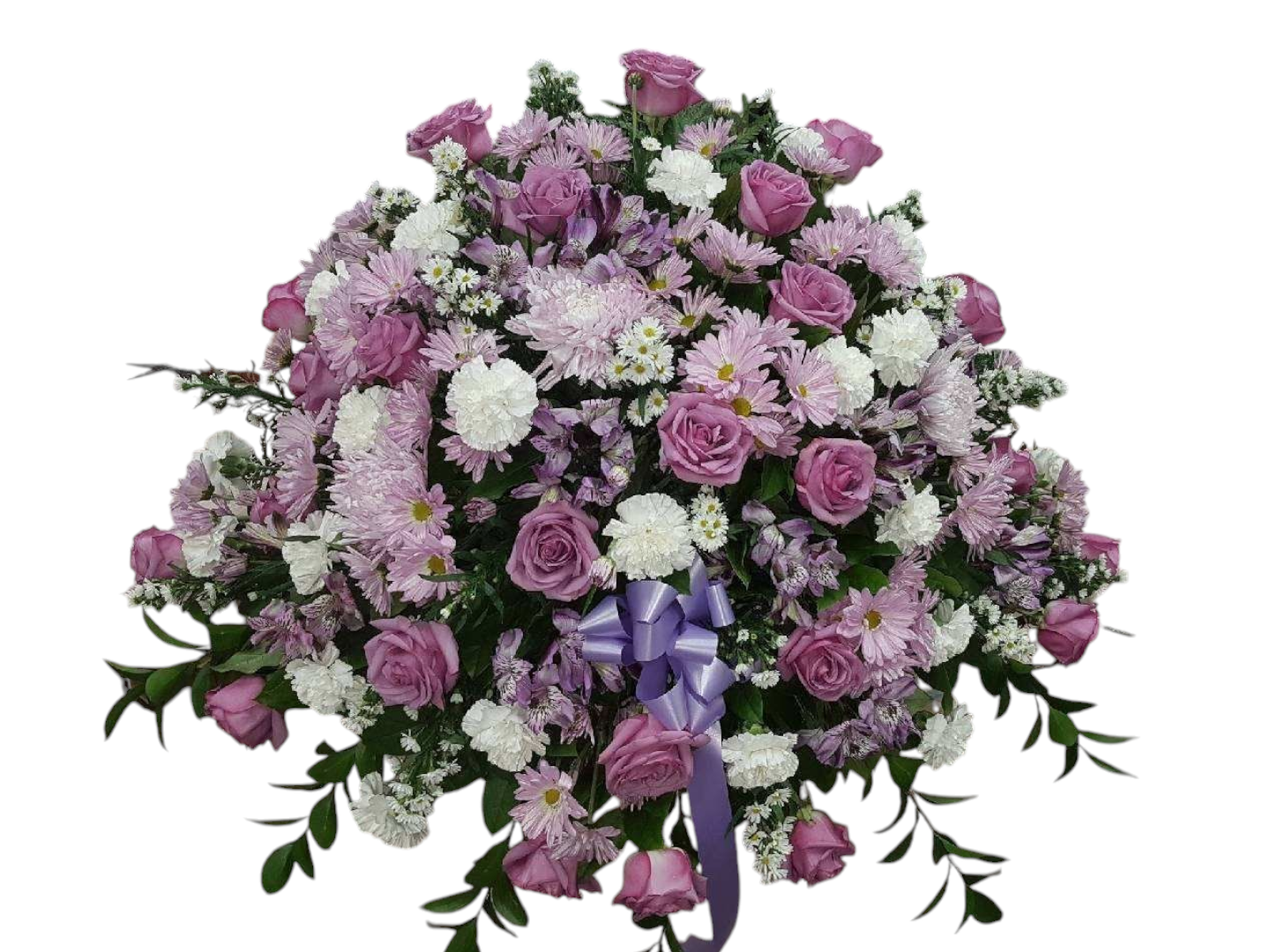 Lavander Casket Flower Arrangement 