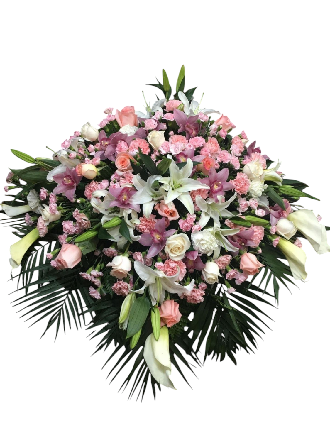 Lilies Casket Flower Arrangement 