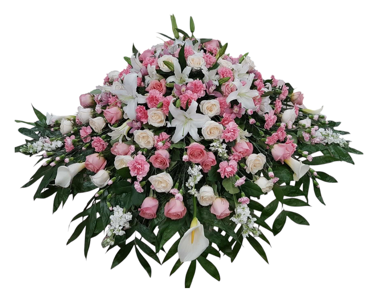 Pink Casket Flower Arrangement 