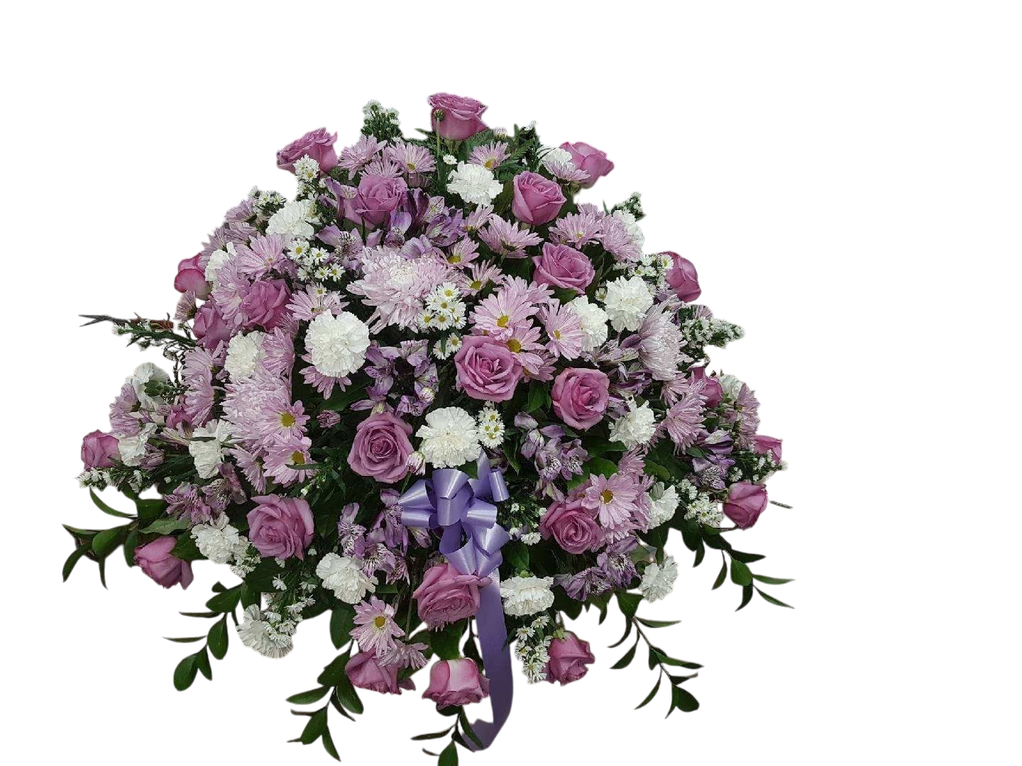 Lavander Casket Flower Arrangement 