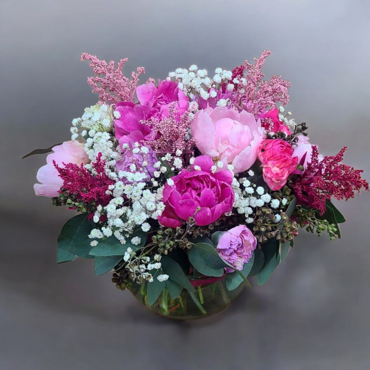 Mixed Peonies With Wild Flowers