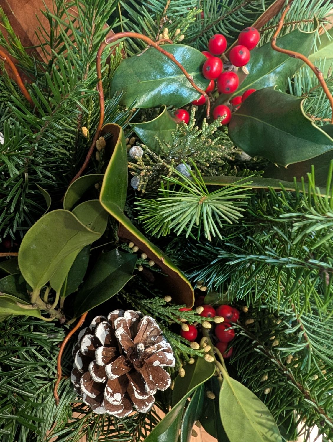 Fresh Pine Christmas Centerpiece