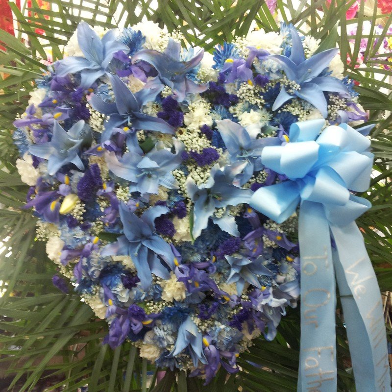 Sympathy Heart in all Shades of Blue
