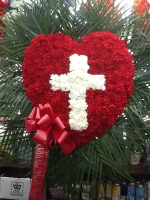 Red Heart with White Cross