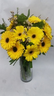 1 Dozen Gerber Daisies With A Mix Of Wild Flowers