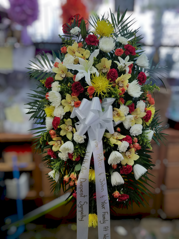 Bright Classic Funeral Spray