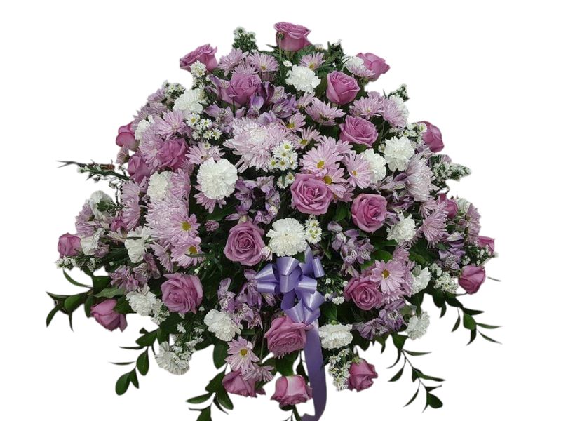 Lavander Casket Flower Arrangement 