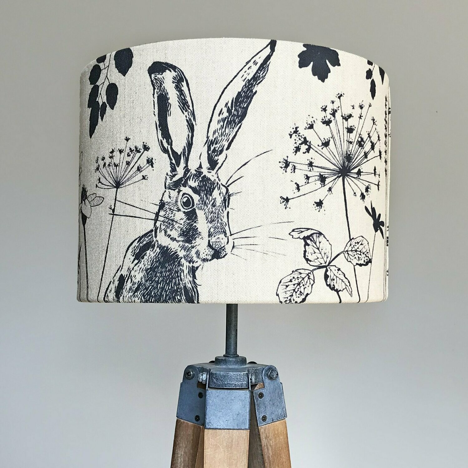 Navy Hare Medium Lampshade