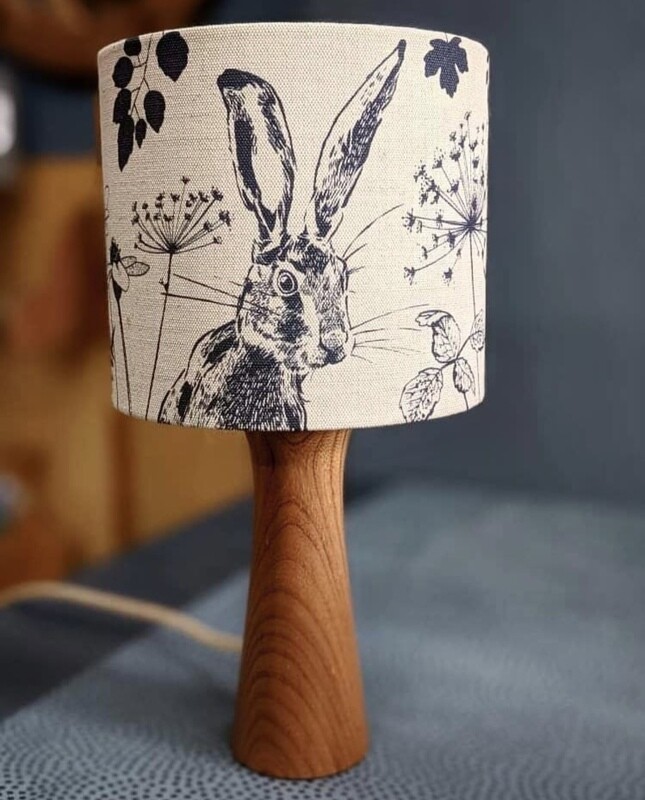 Navy Hare Small Lampshade