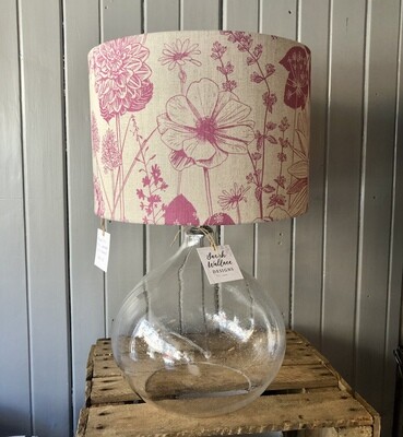 Floral Blooms Pink Medium Lampshade - IN STOCK