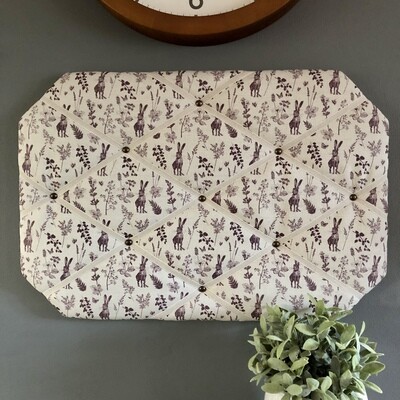 Plum Hare repeat padded noticeboard - IN STOCK