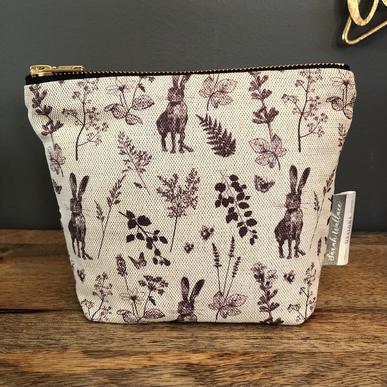 Plum Hare Repeat Cosmetic Bag