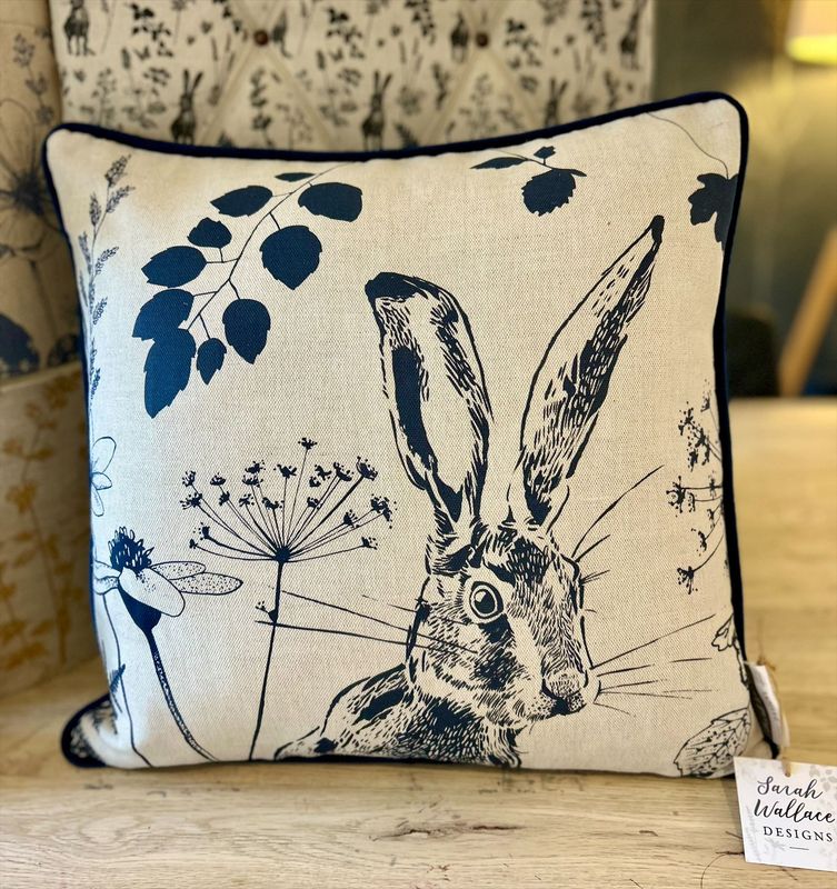 Navy Hare Cushion - 50% off Navy Hare Cushion - 50% off