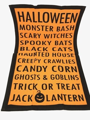 Halloween Words/Sayings Tea Towel