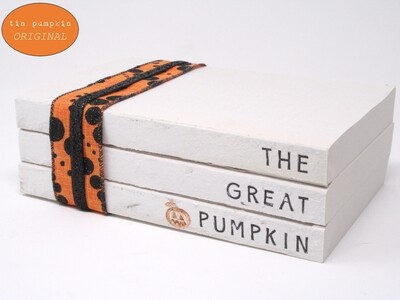 Farmhouse Stamped Book Stack - The Great Pumpkin