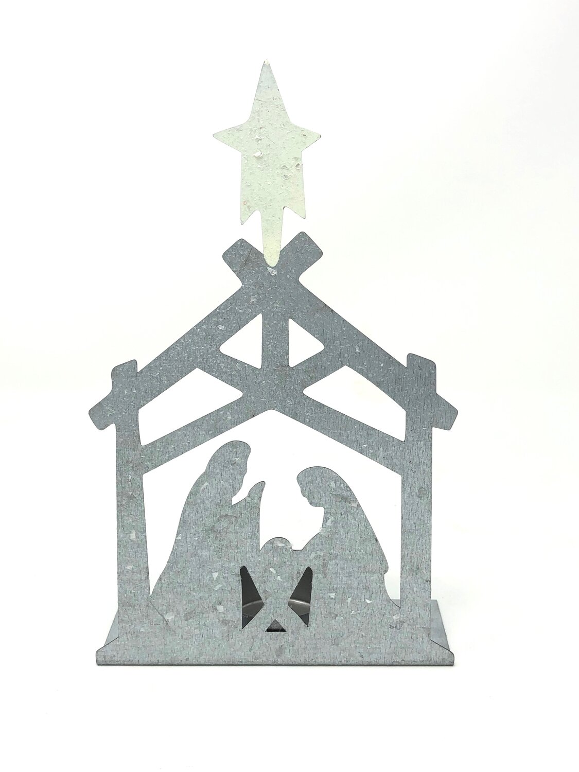 Nativity Metal Silhouette Votive Candle Holder