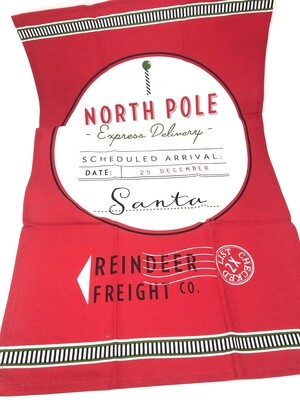 North Pole Express Delivery Dish Towel