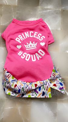 Pink Princess Squad Baby Tee + Glitter Tulle Skirt Set