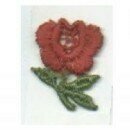 Embroidered Red Rose Visitor Sticker (100 ct)