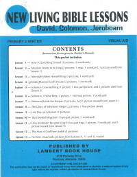 NLBL Primary 2 David, Solomon, Jeroboam - Winter Visual Aid NLBL Primary 2 David, Solomon, Jeroboam - Winter Visual Aid