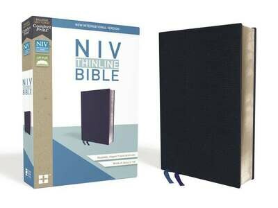 NIV Thinline Bible Navy Bonded Leather