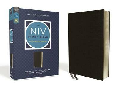 NIV Study Bible Revised Edition Black Bonded Leather