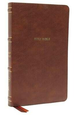 NKJV Thinline Bible, Leathersoft, Brown