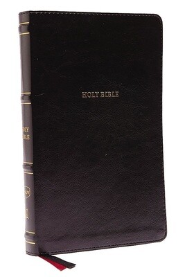 NKJV Thinline Bible, Leathersoft, Black 