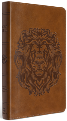 ESV Thinline Bible, TruTone®, Brown, Royal Lion Design