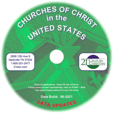 Churches of Christ in the USA for Windows DATA UPDATES on CD