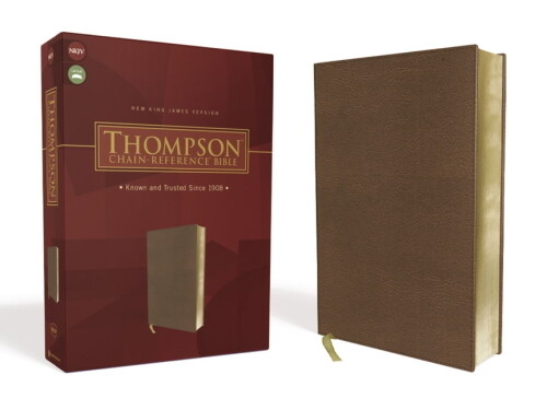NKJV Thompson Chain Reference Bible - Brown Leathersoft