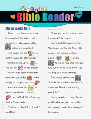 Fall Immerse Early Elementary Weekly Bible Reader (take-home)