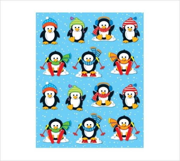 Penguin Shape Stickers
