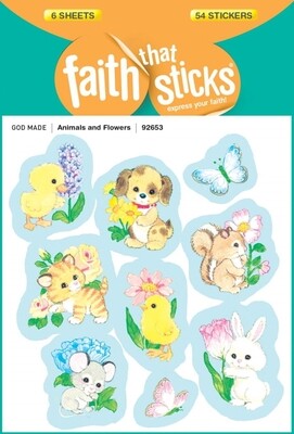 Animals and Flowers Stickers