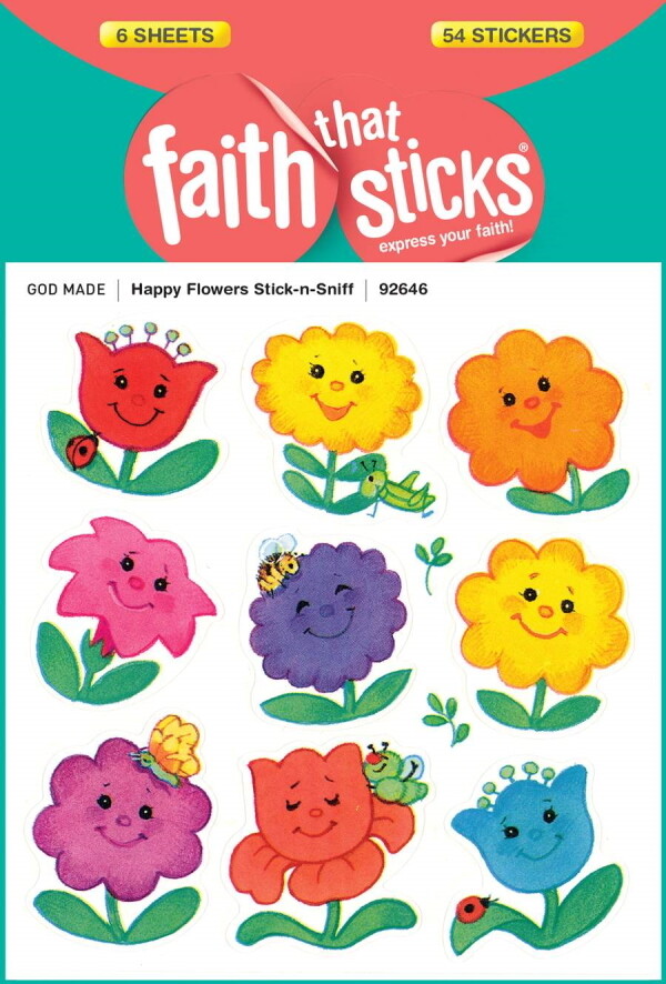 Happy Flowers Stick-n-Sniff Stickers