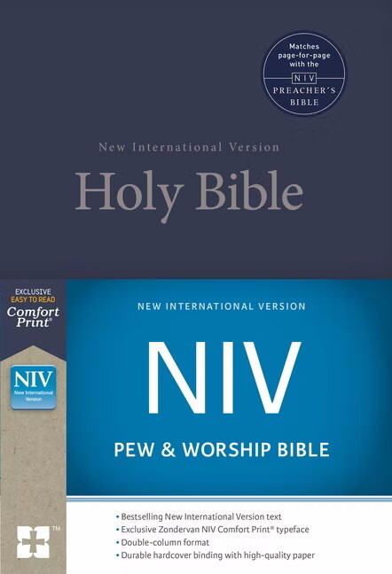 NIV Pew and Worship Bible, Hardcover, Blue 