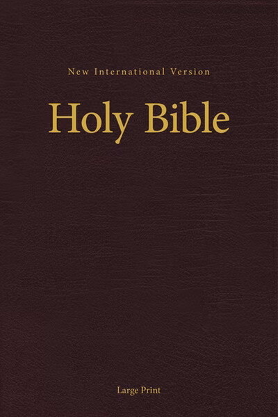 NIV Pew and Worship Large Print Bible, Hardcover, Burgundy 