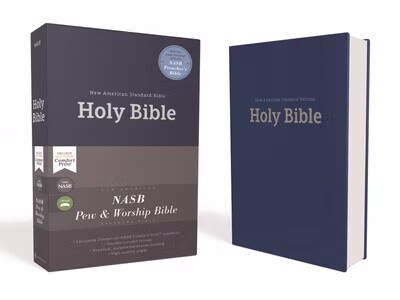 NASB Pew and Worship Bible, Hardcover, Blue 
