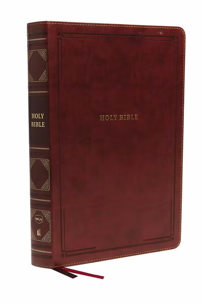 NKJV Super Giant Print Reference Bible, Leathersoft, Brown