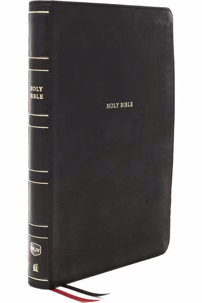 NKJV Thinline Large Print Bible, Leathersoft, Black, Indexed
