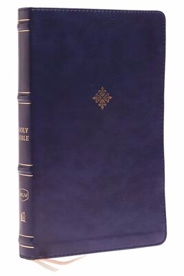 NKJV Thinline Bible, Leathersoft, Navy 
