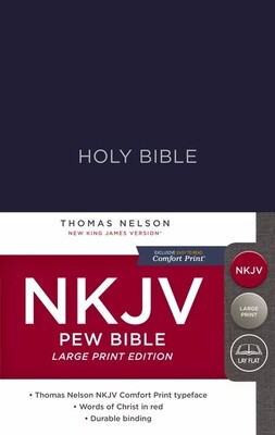 NKJV Large Print Pew Bible, Blue 