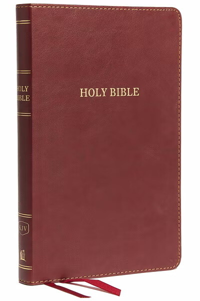 KJV Thinline Bible, Leathersoft, Burgundy 