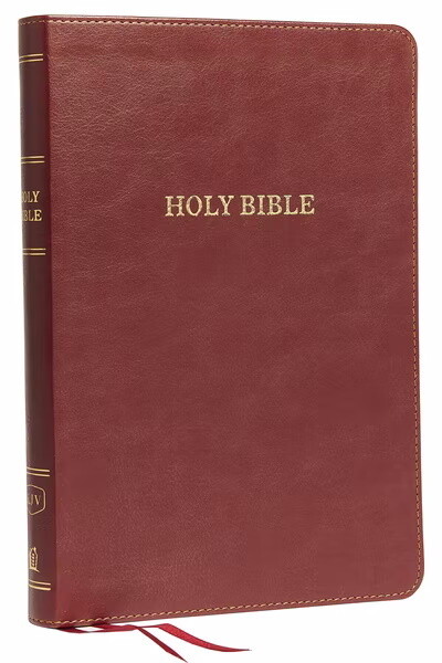 KJV Large Print Thinline Bible, Leathersoft, Burgundy 